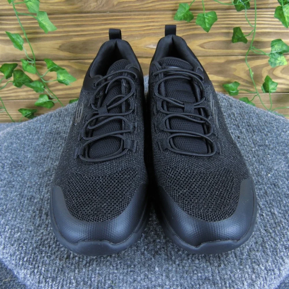 SKECHERS Men Relaxed Fit Memory Foam Sneaker Black Textile 10.5 Gently Used 2025